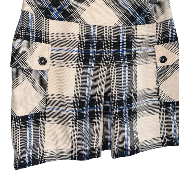 Y2K Plaid Pleated Mini Skirt Retro Schoolgirl Pockets - Picture 3 of 6